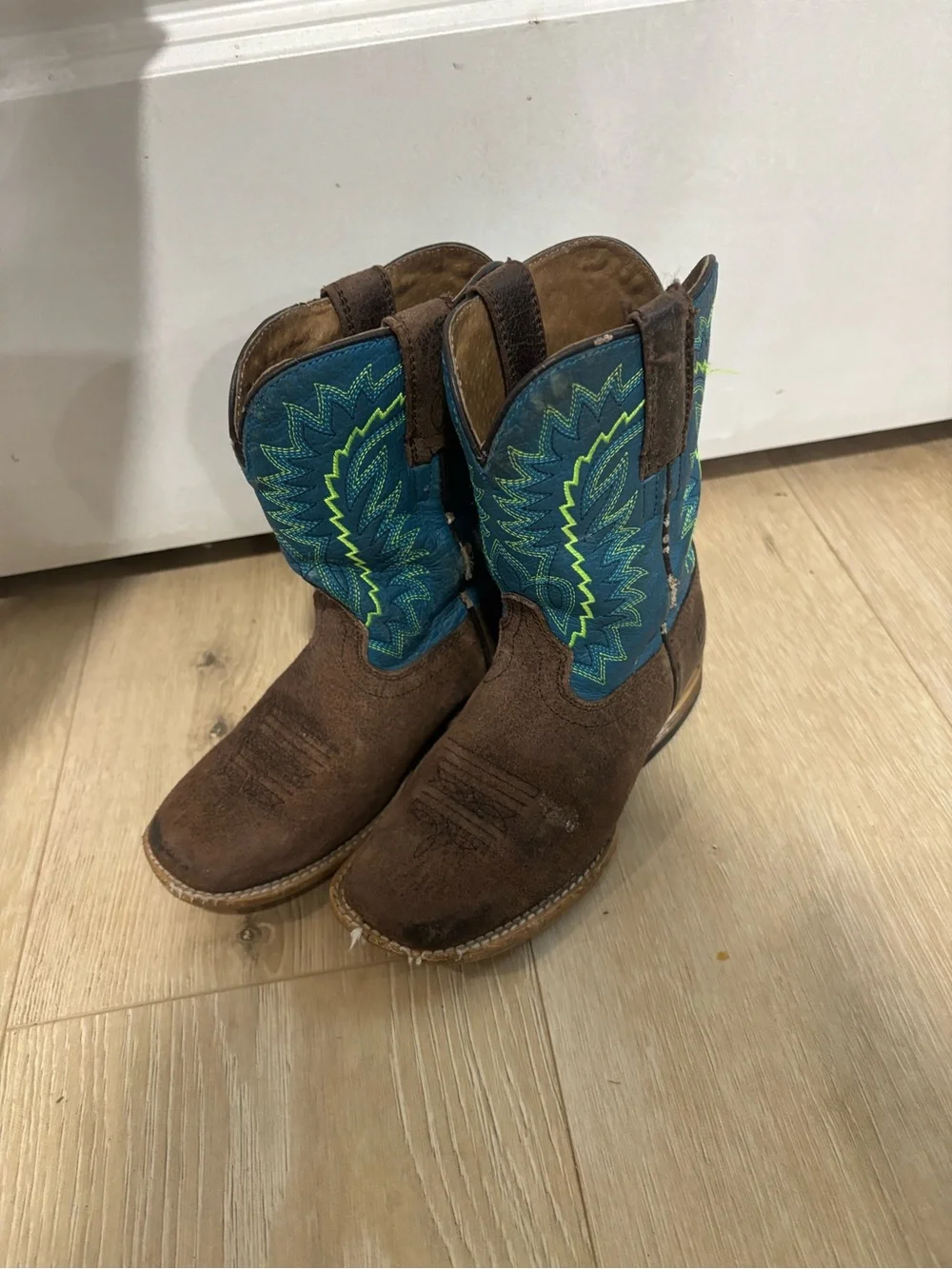 Ariat Kids Brown & Blue Western Cowboy Boots